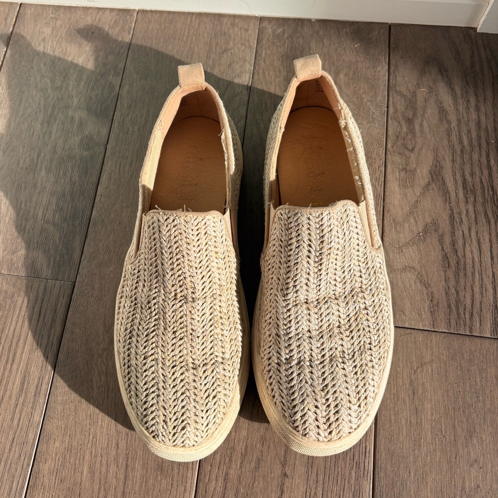 Altar'd State Women's Tan Woven Slip Ons